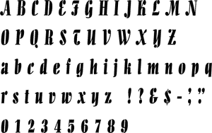 Allegro Alphabet Stencil