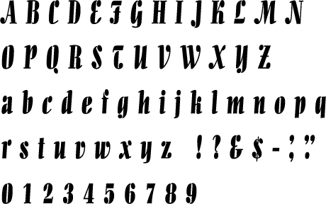 Allegro Alphabet Stencil