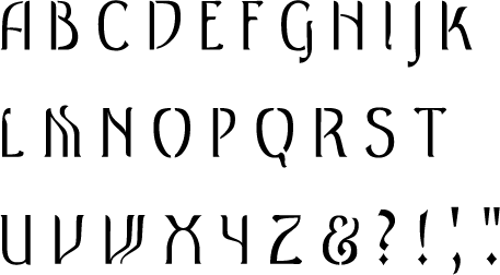 Antique Alphabet Stencil (Uppercase Only)