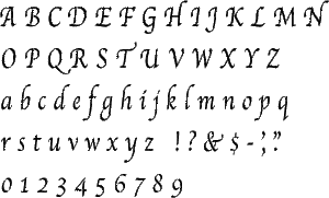 Apple Chancery Alphabet Stencil