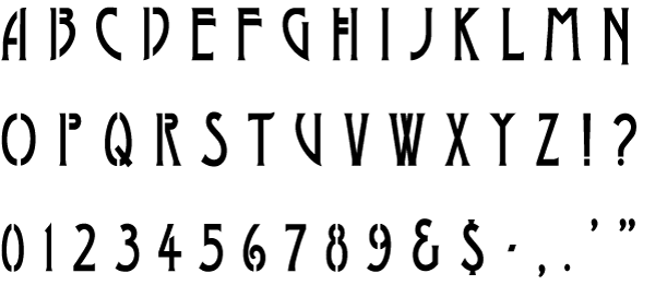 Arts and Crafts Uppercase Alphabet Stencil