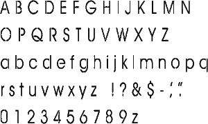 AvantGarde Alphabet Stencil