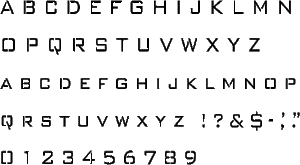 BankGothic Alphabet Stencil