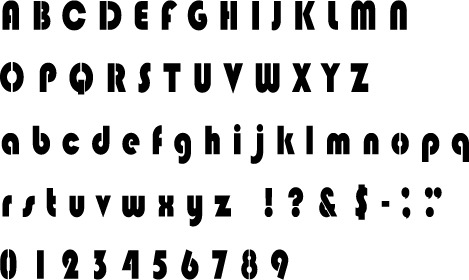 Bauhaus Alphabet Stencil