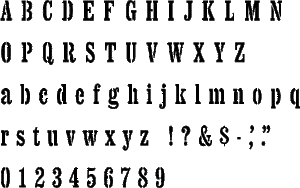 Clarendon Alphabet Stencil