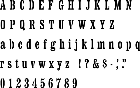 Clarendon Alphabet Stencil