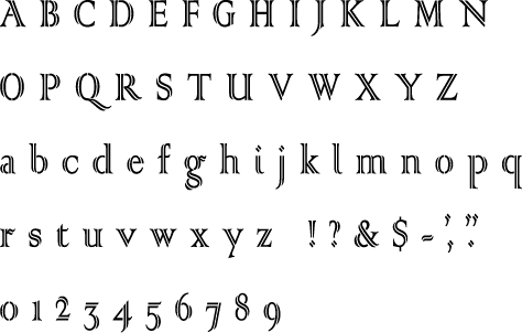 Colonna Alphabet Stencil