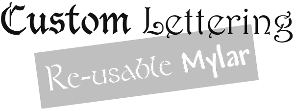 Custom Lettering Stencil (laser cut on reusable mylar)