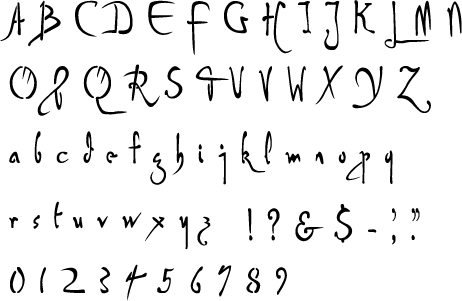 Da Vinci Alphabet Stencil