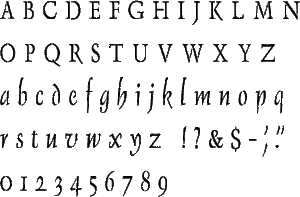Dauphin Alphabet Stencil