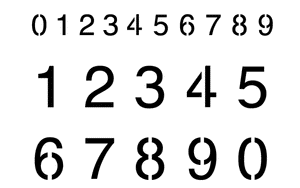 8" and 16" Helvetica Font Numbers