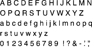 Helvetica Alphabet Stencil