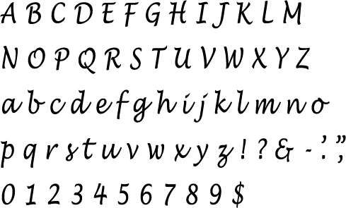 Lucida Handwriting complete alphabet letter and number stencil ...