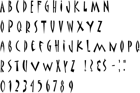 Matisse Alphabet Stencil