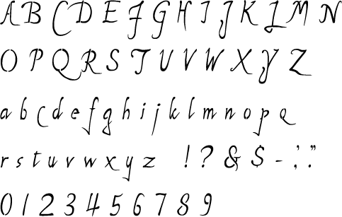 Michelangelo Alphabet Stencil