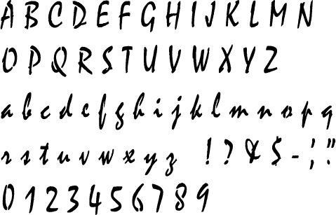 Mistral Alphabet Stencil