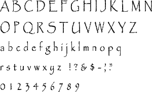 Papyrus Alphabet Stencil