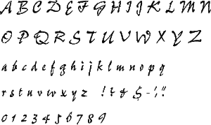 Pepita MT Alphabet Stencil