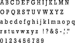 Rockwell Alphabet Stencil