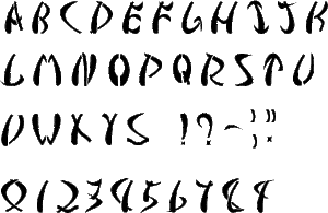 Samurai Alphabet Stencil (Uppercase Only)