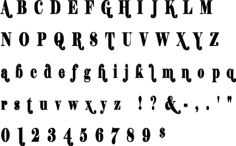 Shifty Chica Alphabet Stencil