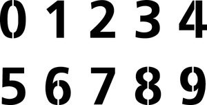 8" and 14" Fruiteger Font Numbers